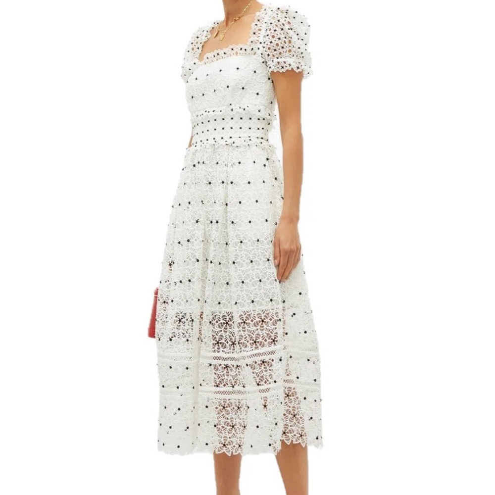 NWT Self Portrait Hibiscus Midi Dress UK8 US4 - Picture 1 of 5